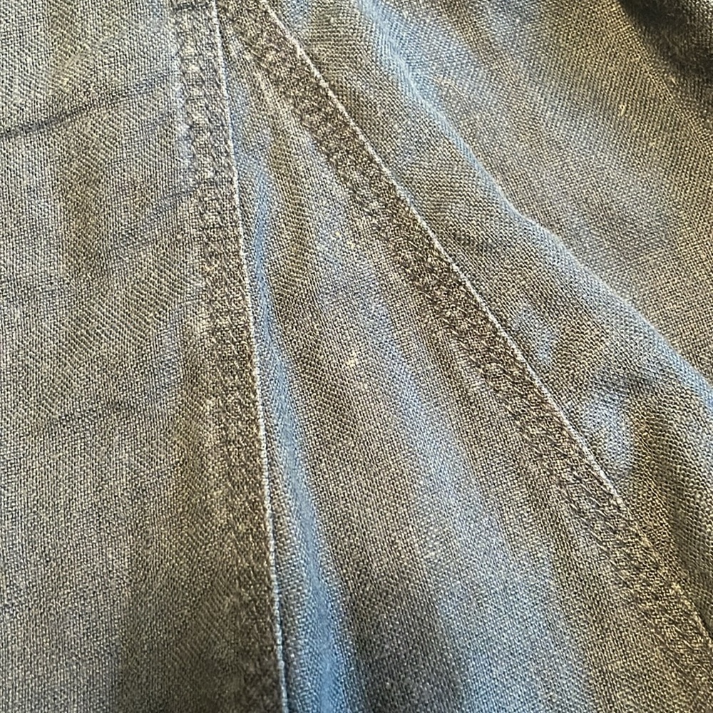 J.Jill Large Teal Linen Skirt - Picture 5 of 9